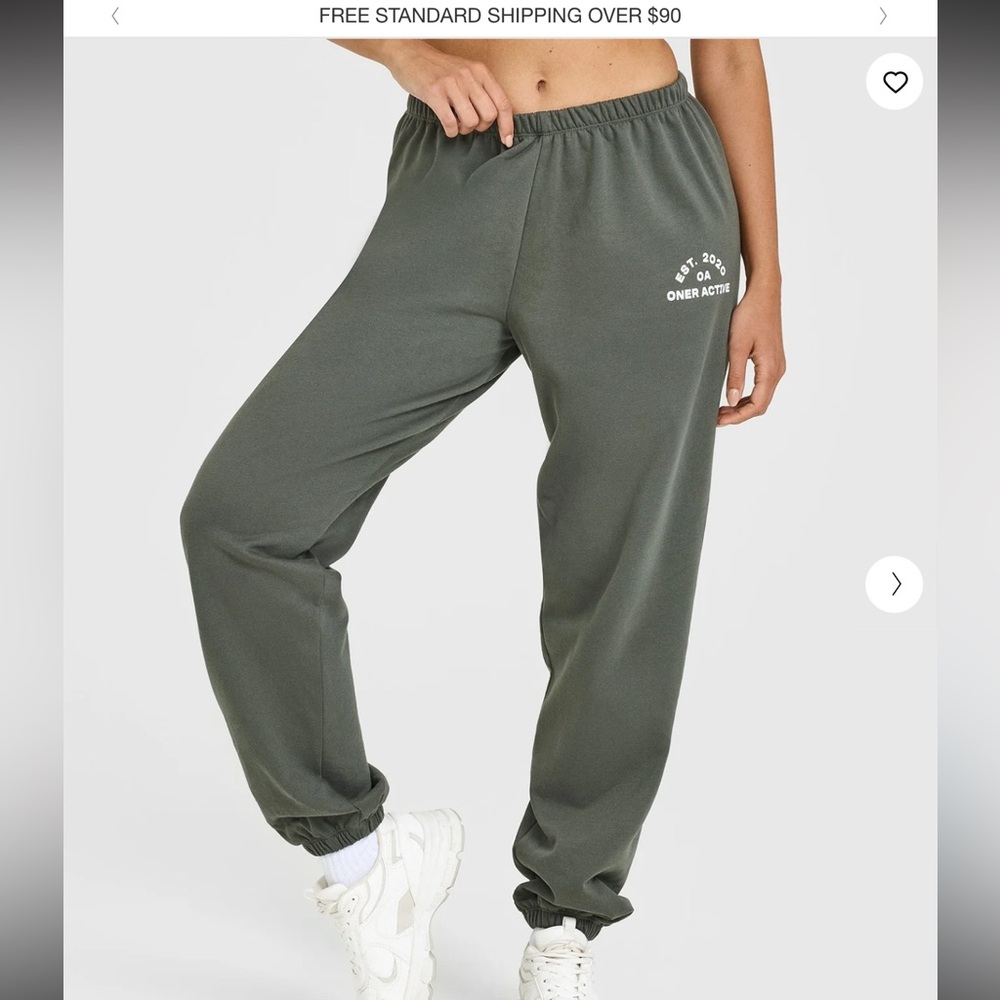Dark khaki color lightweight joggers